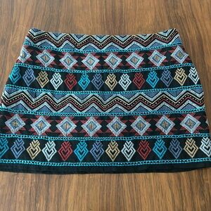 Jeweled and Embroidered Mini Skirt
